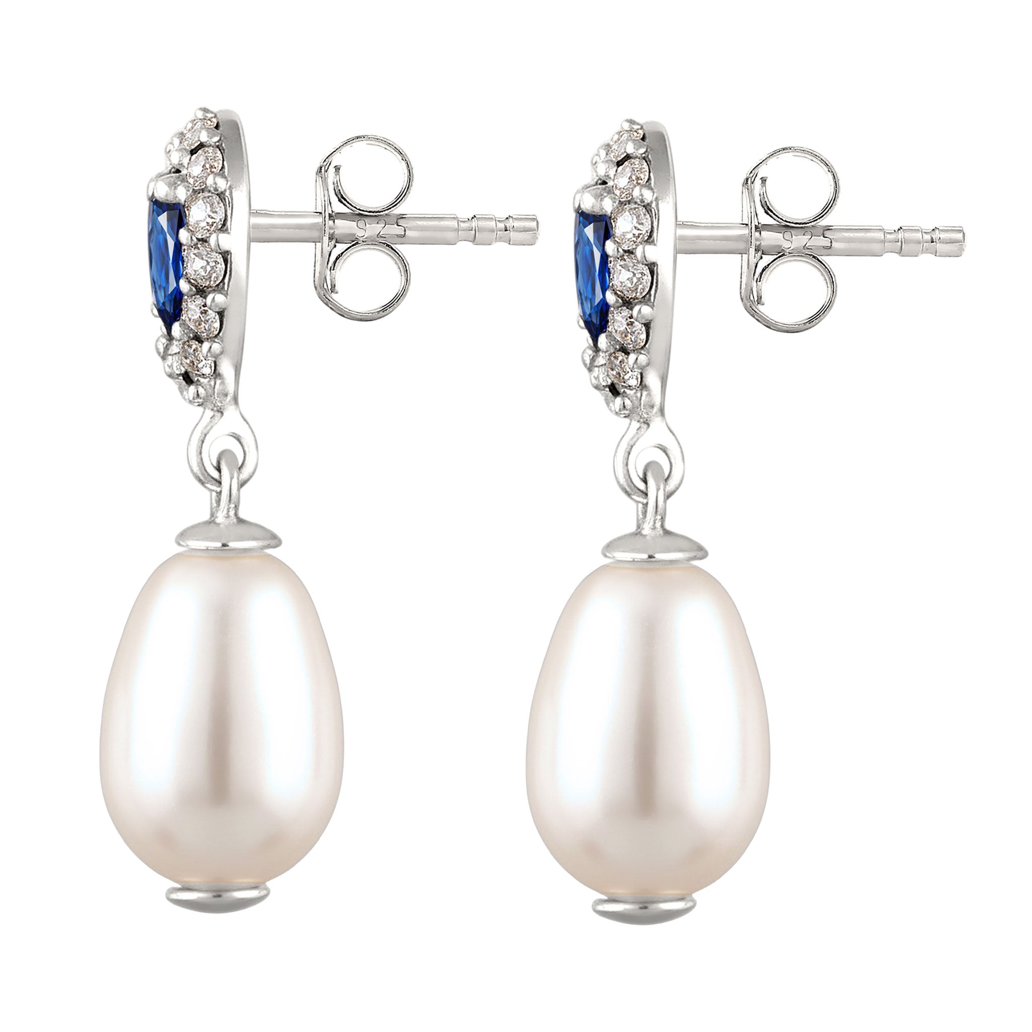 Silver Anting Perhiasan Perak 925 Wanita Swarovski® Crystals Pearl