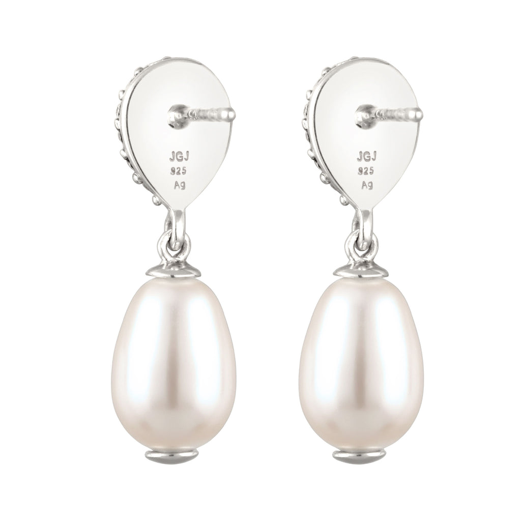 Silver Anting Perhiasan Perak 925 Wanita Swarovski® Crystals Pearl