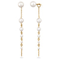 Gold Anting Perhiasan Perak 925 Wanita Stud Swarovski® Pearl Gold Plated