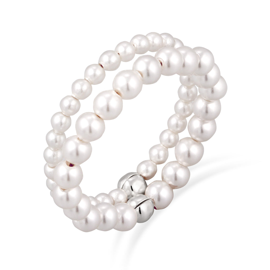 Silver Cincin Perhiasan Perak 925 Wanita Swarovski® Pearl