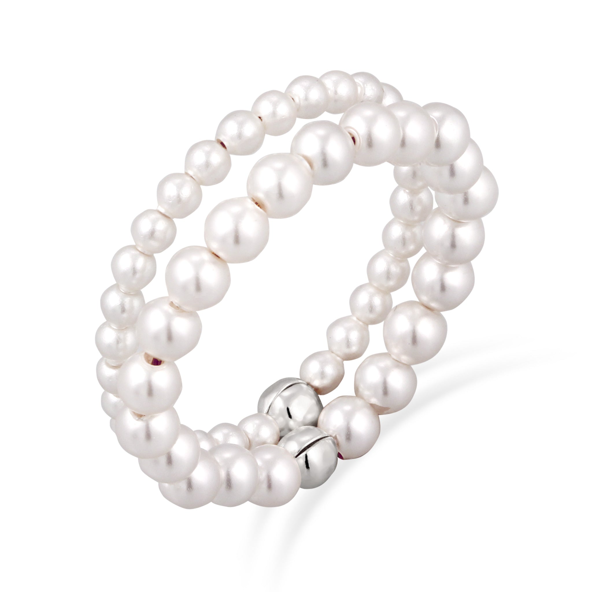 Silver Cincin Perhiasan Perak 925 Wanita Swarovski® Pearl