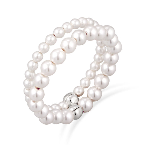 Silver Cincin Perhiasan Perak 925 Wanita Swarovski® Pearl