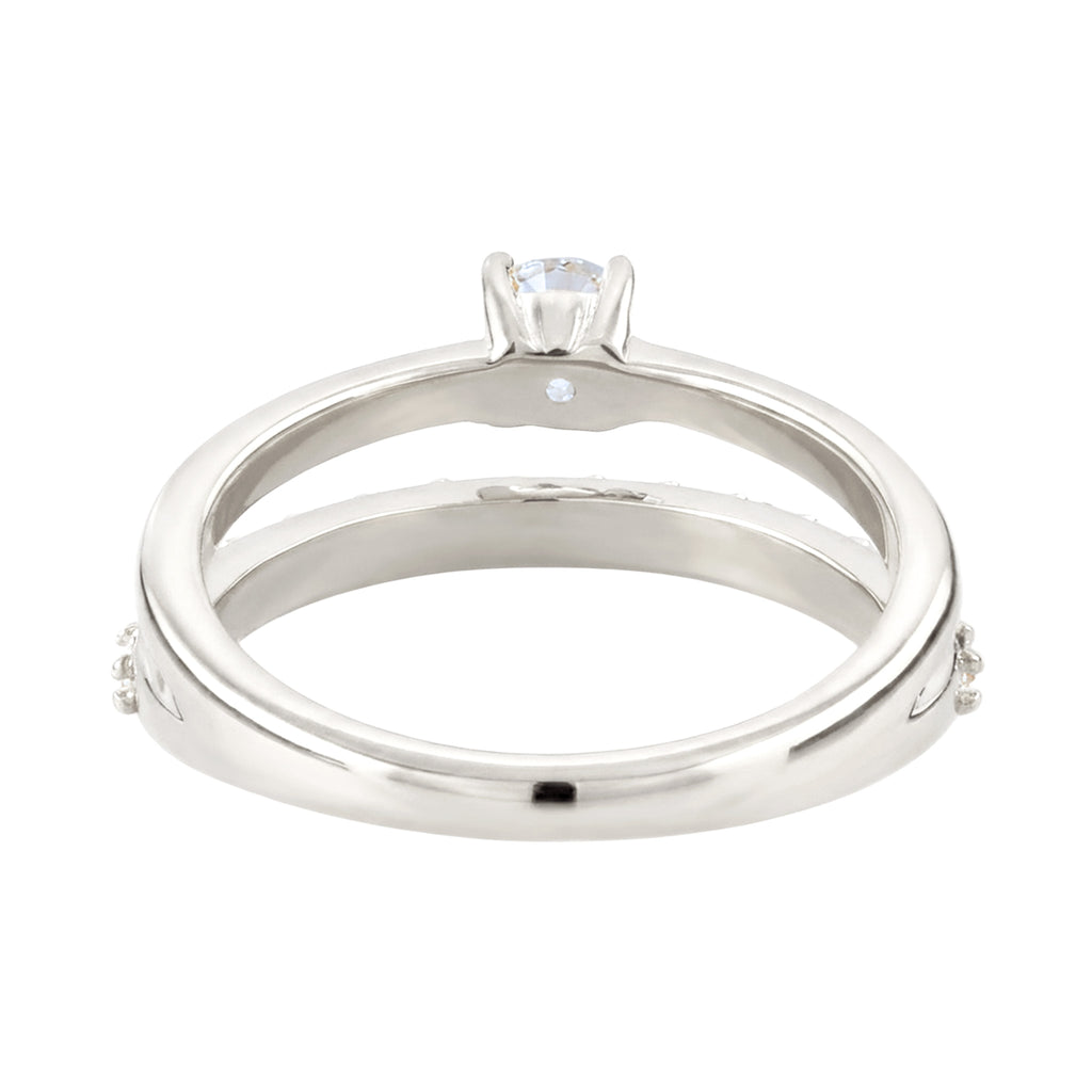 Duet Crystal Ring 925 Silver – Embellished with Crystals by Swarovski®