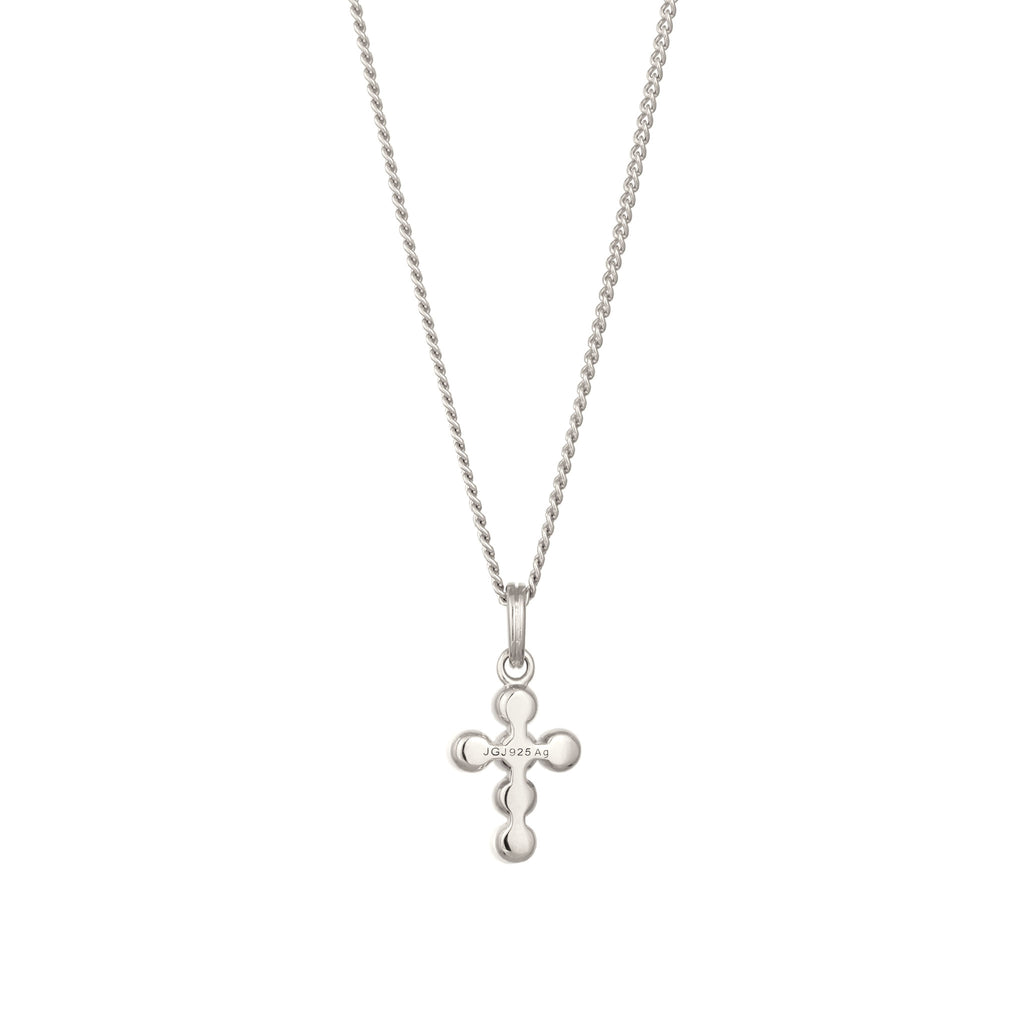 Cross Necklace 925 Silver – Embellished with Pearls by Swarovski®