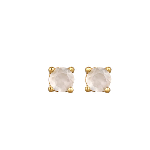 Gold Anting Perhiasan Perak 925 Wanita Moonstone Gold-plated
