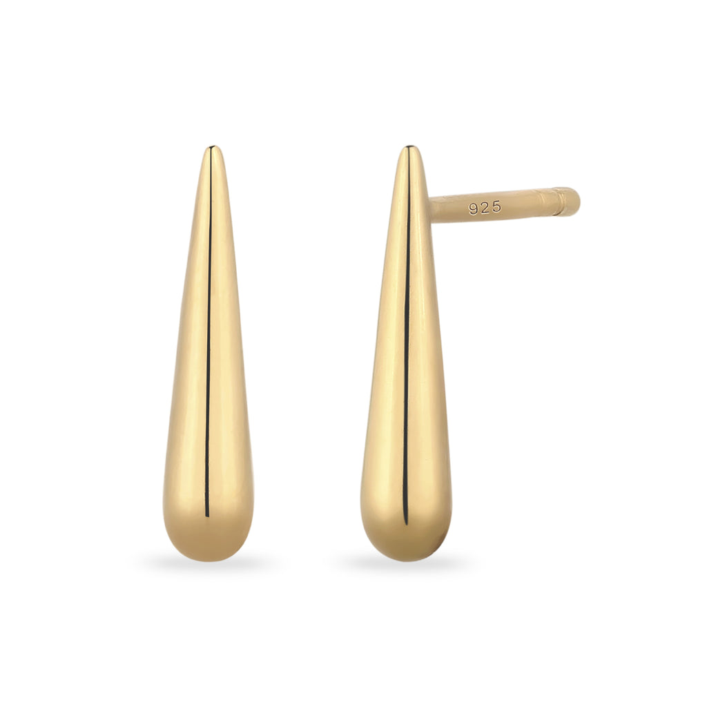 Gold Anting Perhiasan Perak 925 Wanita Stud Gold Plated