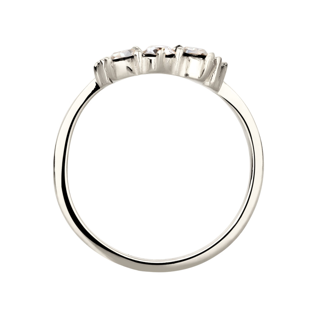 Crown Cluster Ring 925 Silver – Embellished with Crystals by Swarovski®