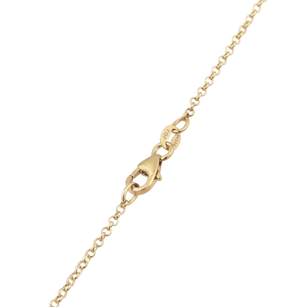 Gold Kalung Perhiasan Perak 925 Wanita Cross Pendant Gold Plated