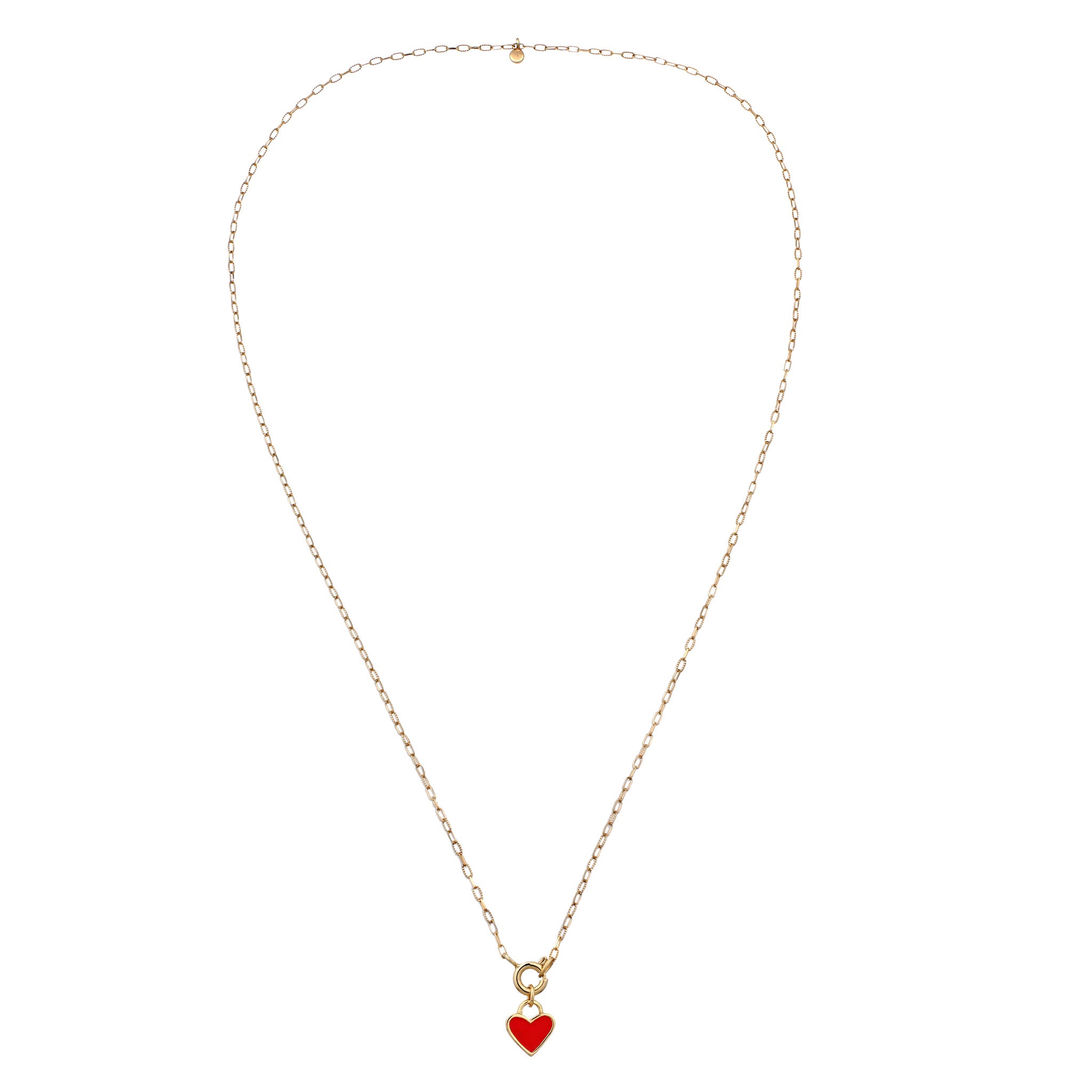 Gold Kalung Perhiasan Perak 925 Wanita Heart Pendant Gold Plated