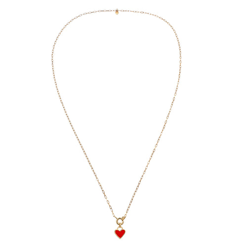 Gold Kalung Perhiasan Perak 925 Wanita Heart Pendant Gold Plated