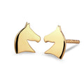 Gold Anting Perhiasan Perak 925 Wanita Stud Horse Gold Plated