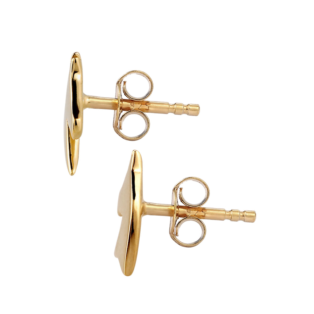 Gold Anting Perhiasan Perak 925 Wanita Stud Horse Gold Plated