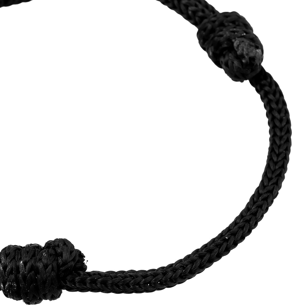 Gold Gelang Perhiasan Perak 925 Wanita Nylon Black Stirrup Gold Plated