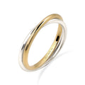 Bicolor Cincin Ring Perak 925 Bicolor Wanita Outfit Korea Minimalis