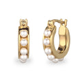 Gold Anting Perhiasan Perak 925 Wanita Creole Swarovski® Pearl Gold Plated