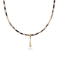 Gold Kalung Perhiasan Perak 925 Wanita Choker Synthetic Leather Gold Plated