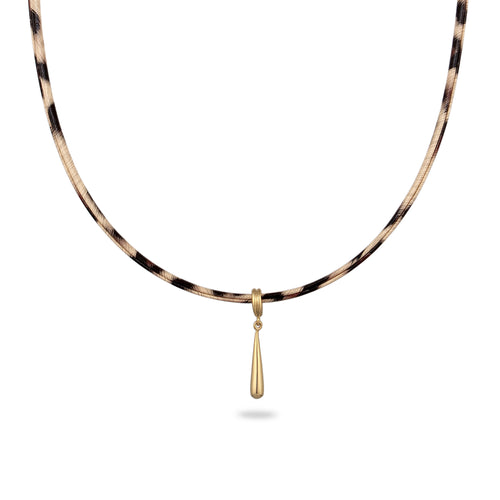 Gold Kalung Perhiasan Perak 925 Wanita Choker Synthetic Leather Gold Plated
