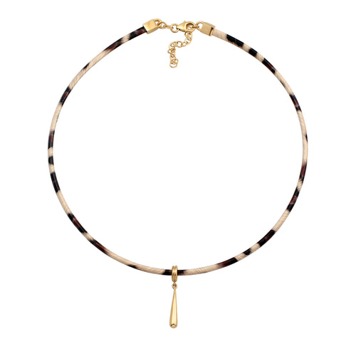 Gold Kalung Perhiasan Perak 925 Wanita Choker Synthetic Leather Gold Plated