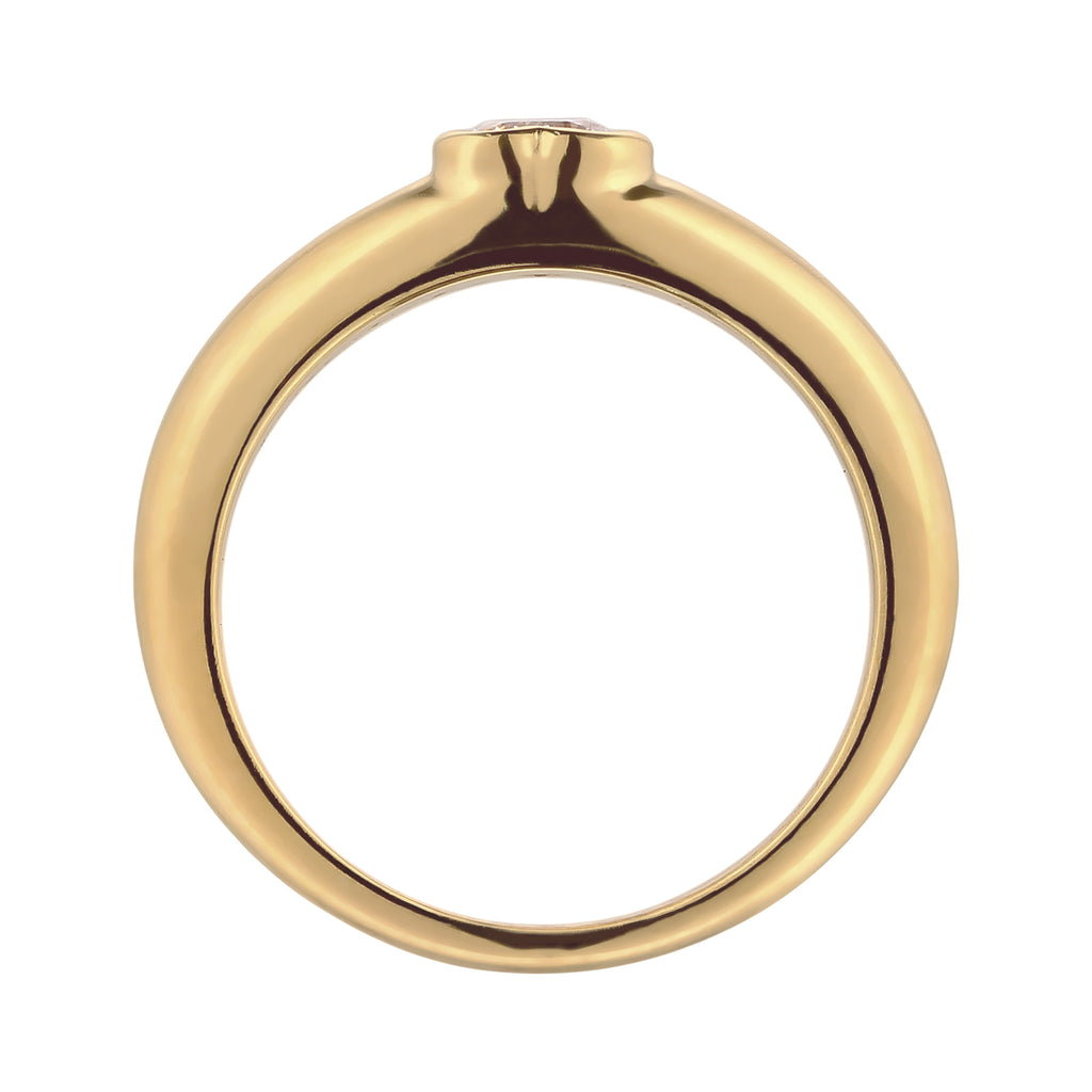 White Cincin Perhiasan Perak 925 Wanita Band Heart Love With Zirconia White