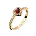 Gold Cincin Perhiasan Perak 925 Wanita Zirconia Swarovski® Crystals Gold Plated
