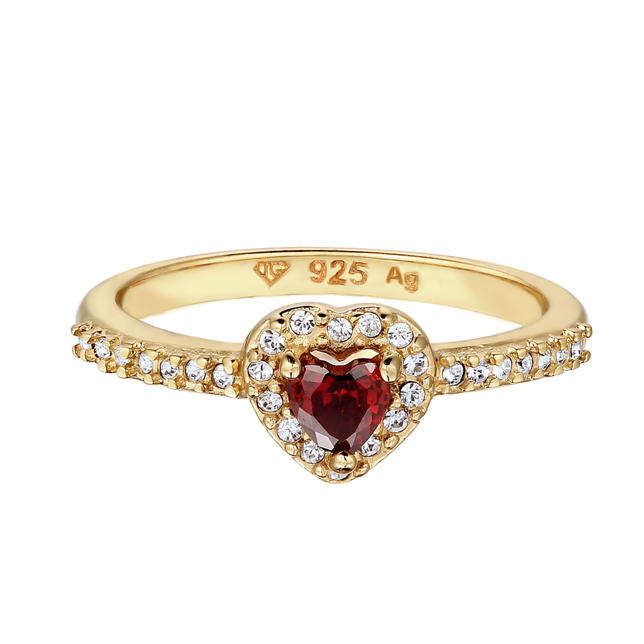 Gold Cincin Perhiasan Perak 925 Wanita Zirconia Swarovski® Crystals Gold Plated