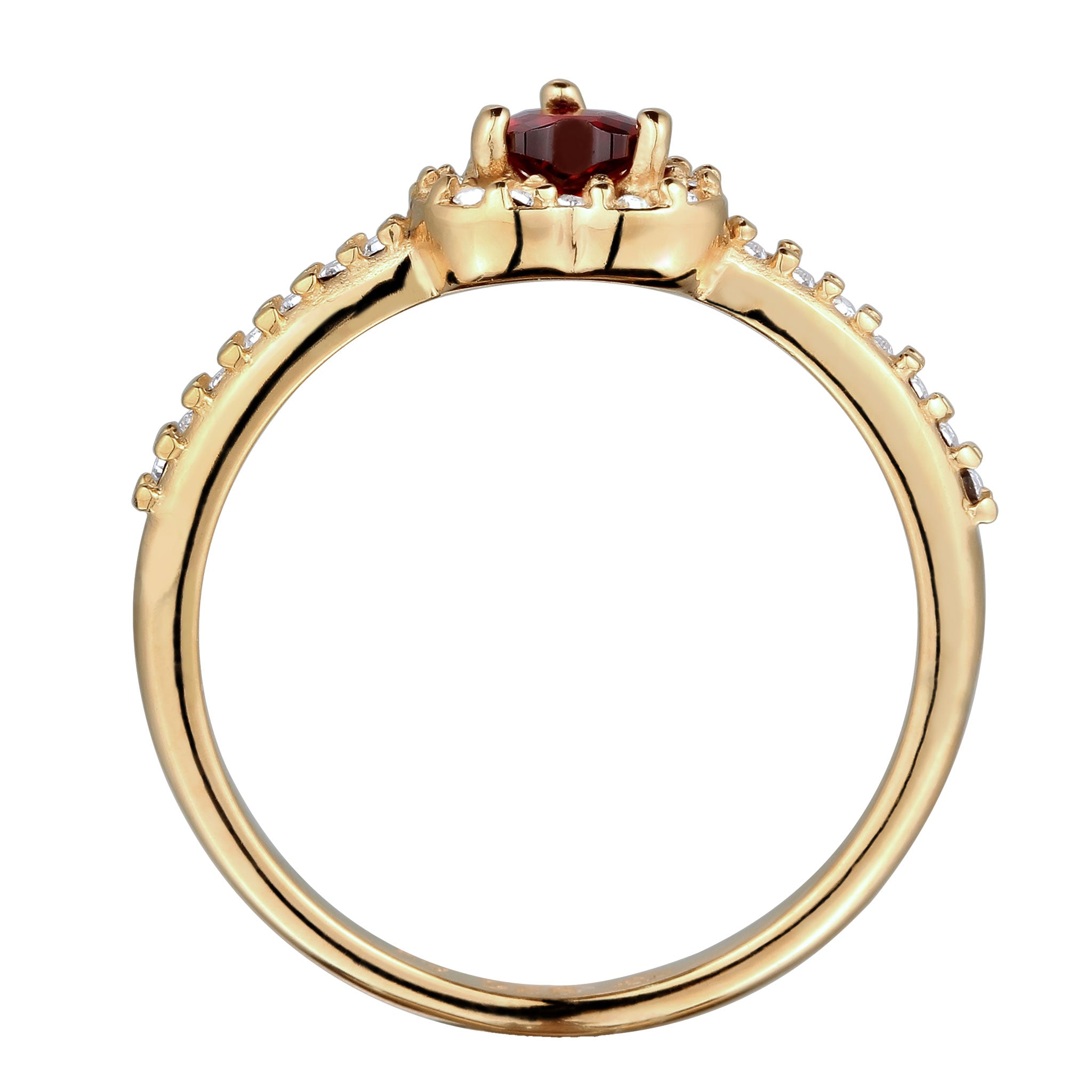Gold Cincin Perhiasan Perak 925 Wanita Zirconia Swarovski® Crystals Gold Plated