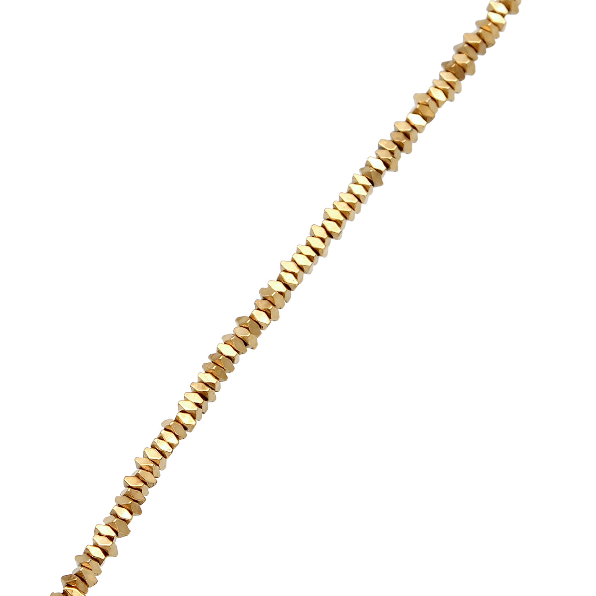 Gold Kalung Perhiasan Perak 925 Wanita Beads Synthetic Hematite Gold Plated