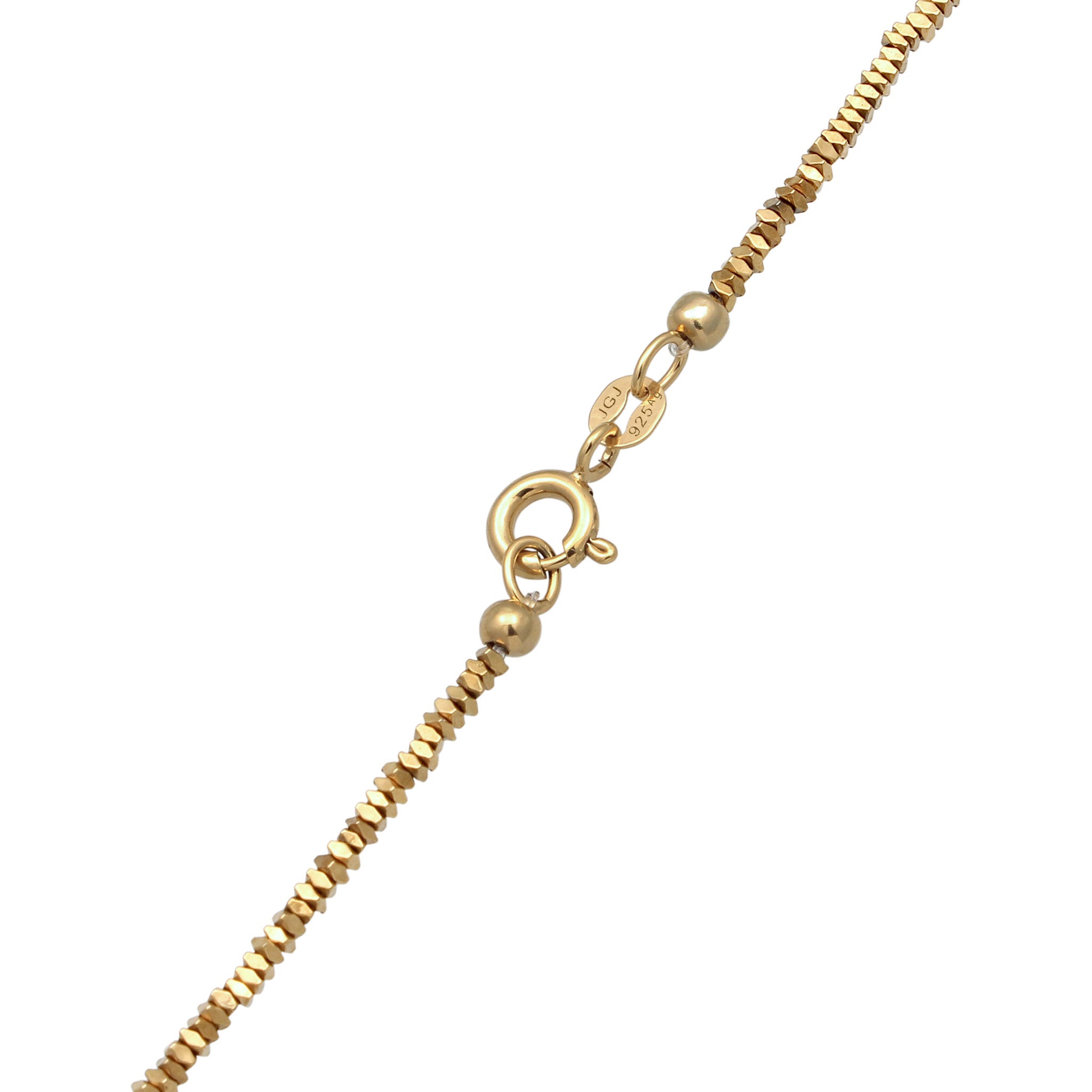 Gold Kalung Perhiasan Perak 925 Wanita Beads Synthetic Hematite Gold Plated