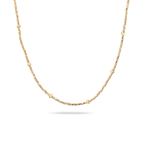 Gold Kalung Perhiasan Perak 925 Wanita Heart Hematite Gold Plated