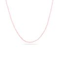 Pink Kalung Perhiasan Perak 925 Wanita Rose Quartz Bead Gold Plated