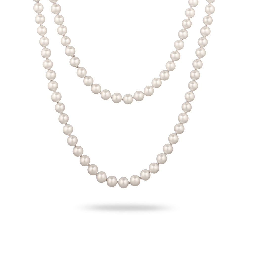 White Kalung Perhiasan Wanita Long Shell Pearl