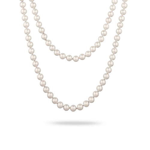 White Kalung Perhiasan Wanita Long Shell Pearl