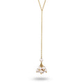 Gold Kalung Perhiasan Perak 925 Wanita Y Gold Plated Embellished with Pearl by Swarovski®