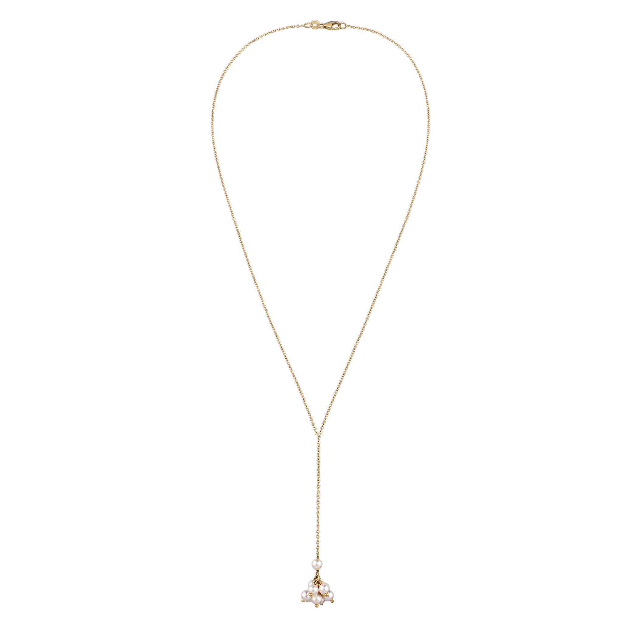 Gold Kalung Perhiasan Perak 925 Wanita Y Gold Plated Embellished with Pearl by Swarovski®