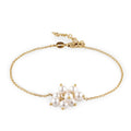 Gold Gelang Perhiasan Perak 925 Wanita Gold Plated Embellished with Pearl by Swarovski®