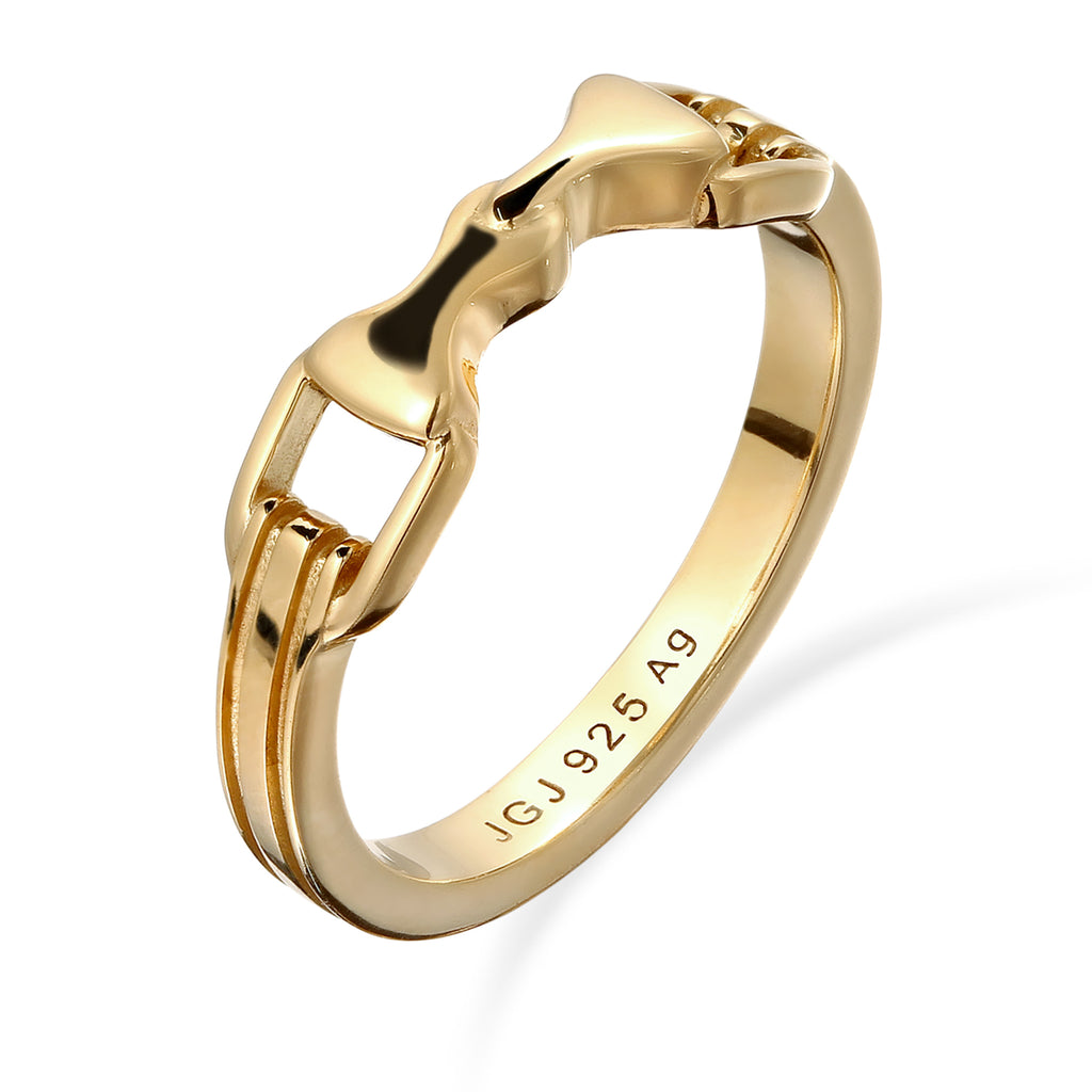 Gold Cincin Perhiasan Perak 925 Wanita Horse Gold-plated