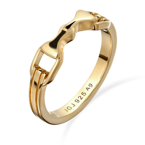 Gold Cincin Perhiasan Perak 925 Wanita Horse Gold-plated