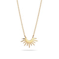 Gold Kalung Perhiasan Perak 925 Wanita Sun Pendant Gold Plated