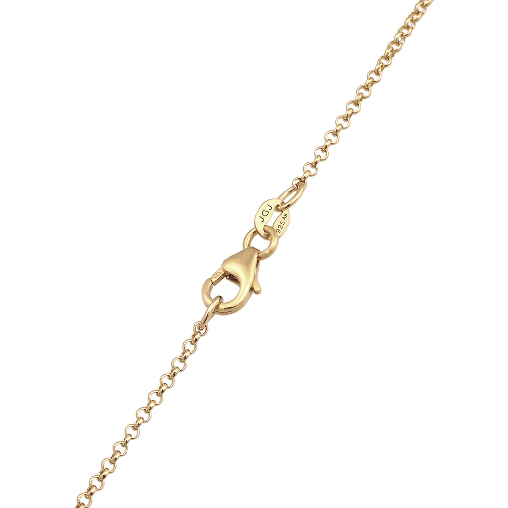Gold Kalung Perhiasan Perak 925 Wanita Sun Pendant Gold Plated