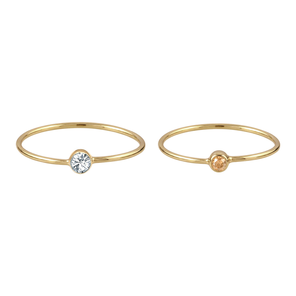 Gold Set Cincin Perhiasan Perak 925 Wanita Gold White Swarovski® Crystals Gold Plated