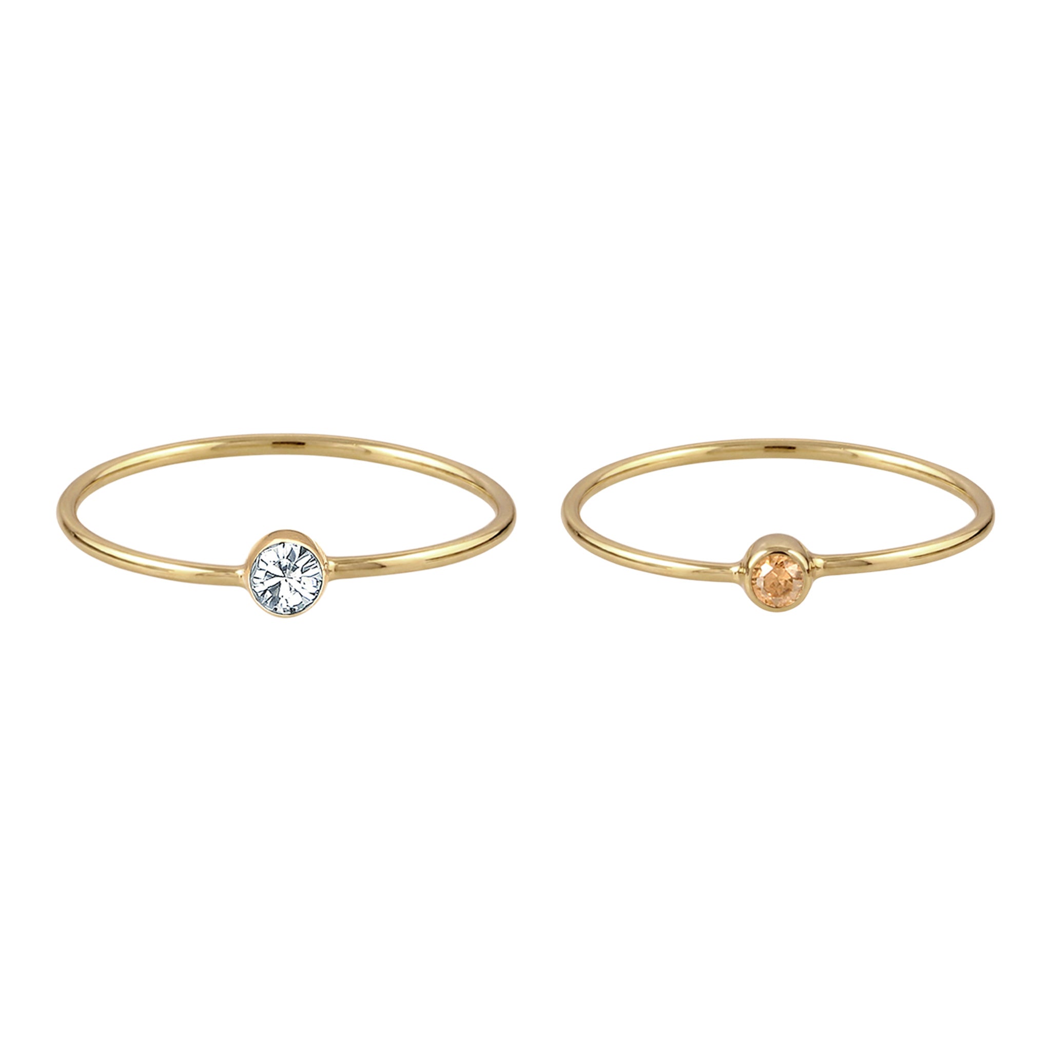 Gold Set Cincin Perhiasan Perak 925 Wanita Gold White Swarovski® Crystals Gold Plated