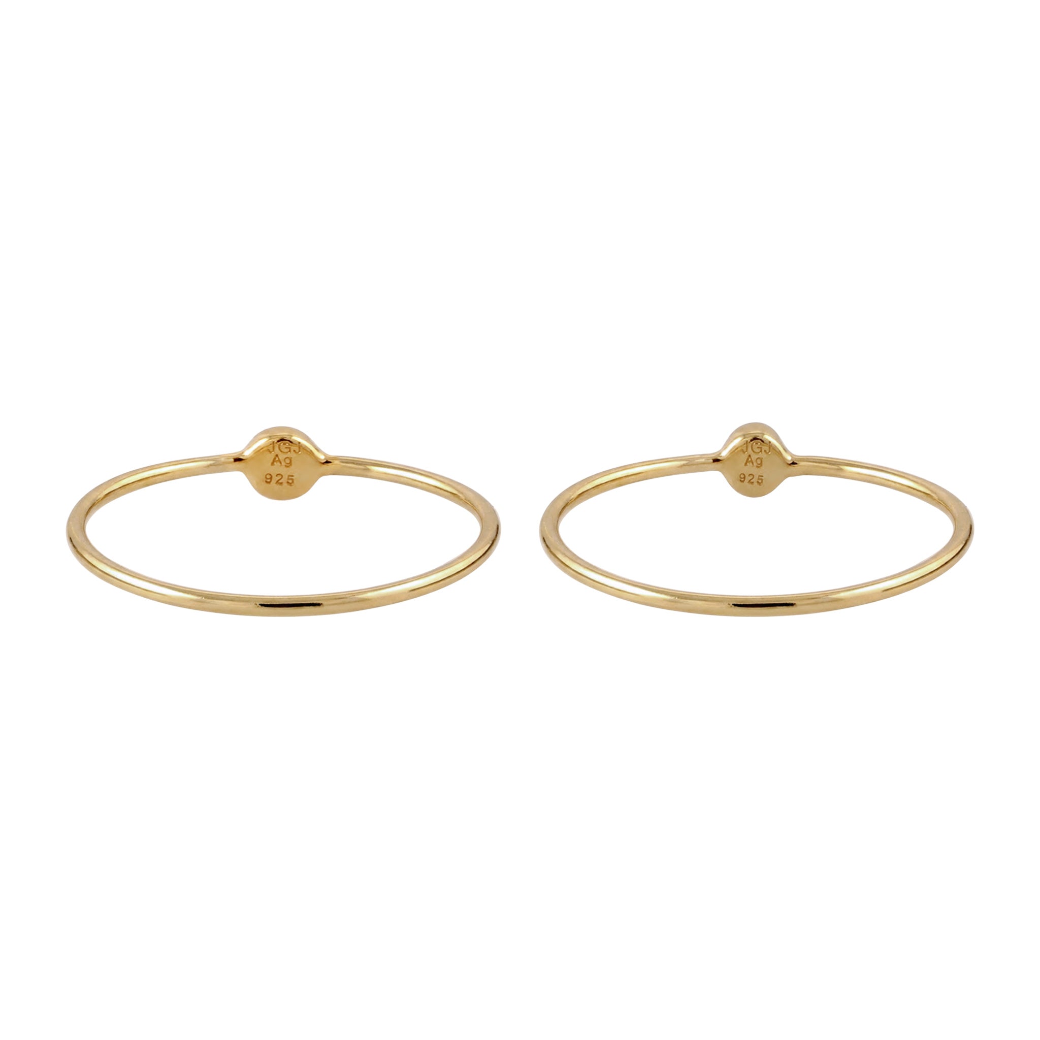 Gold Set Cincin Perhiasan Perak 925 Wanita Gold White Swarovski® Crystals Gold Plated