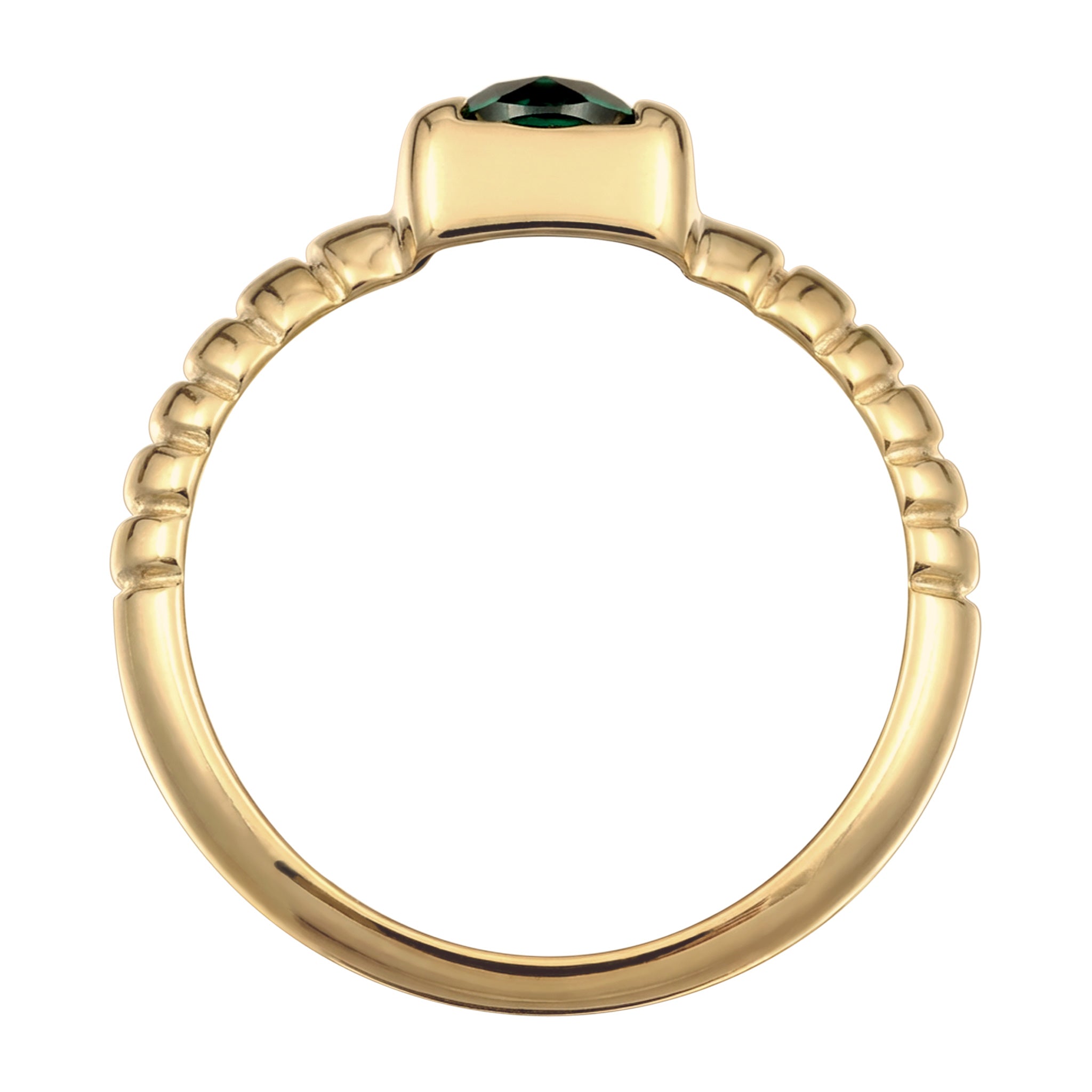 Gold Cincin Perhiasan Perak 925 Wanita Gold Plated Embellished with Crystals by Swarovski® Green