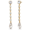 Gold Anting Perhiasan Perak 925 Wanita Swarovski® Crystals and Pearl Gold Plated