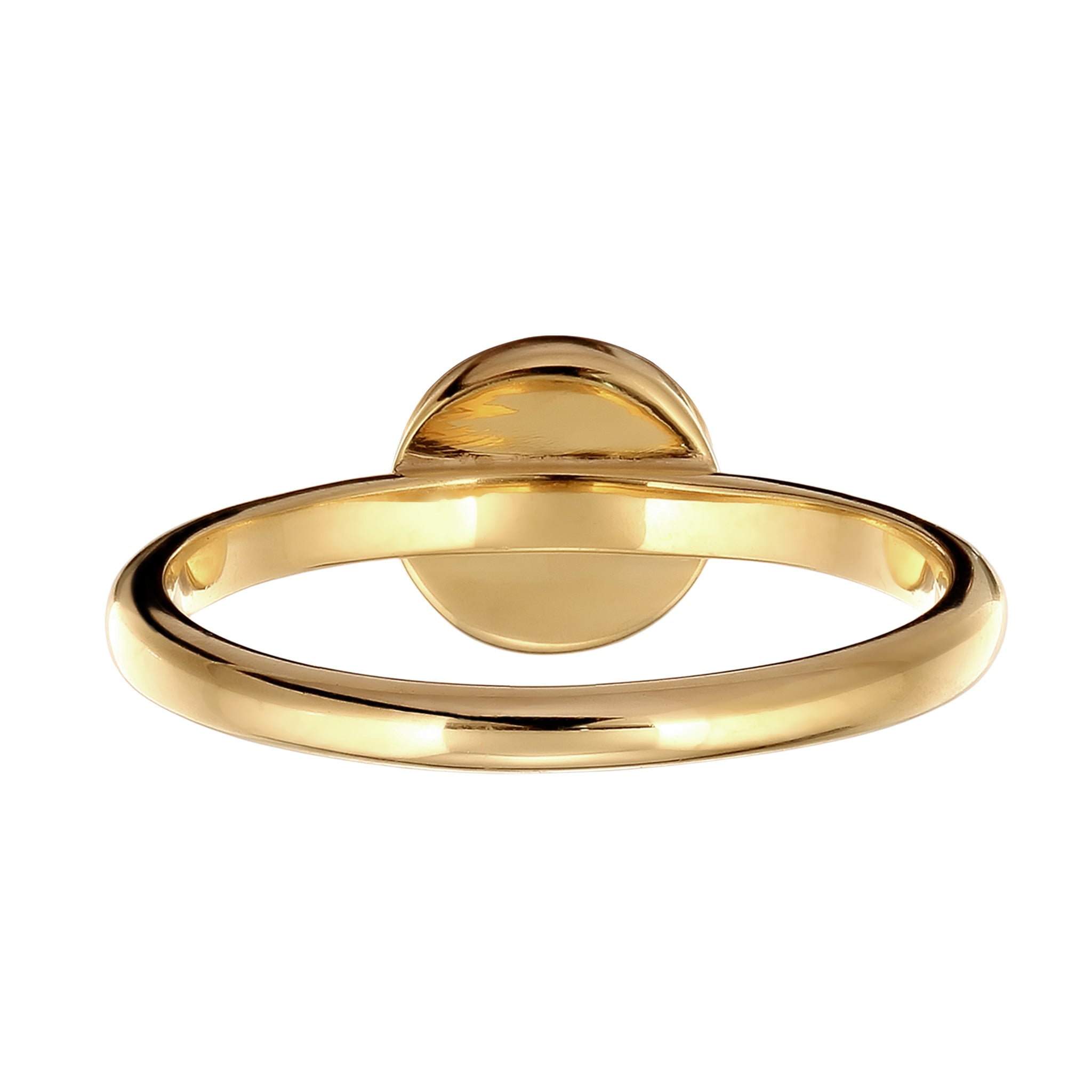 Gold Cincin Perhiasan Perak 925 Wanita Feldspar Gold Plated