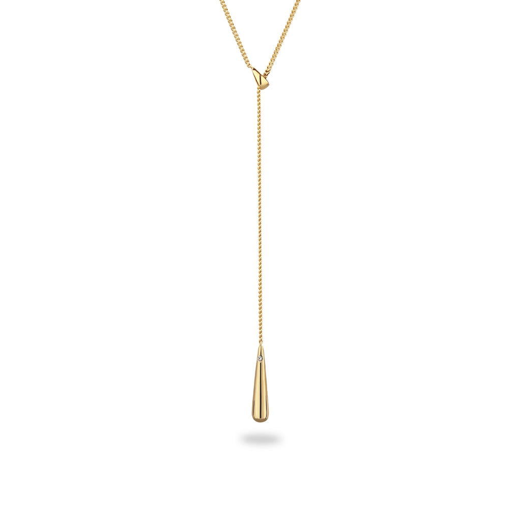 Gold Kalung Perhiasan Perak 925 Wanita Drop Swarovski® Crystals Gold Plated