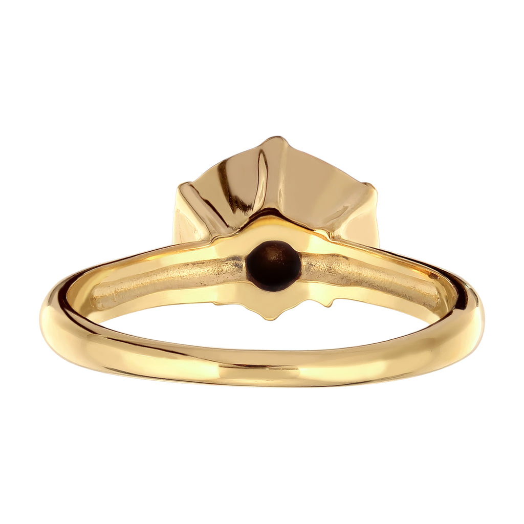 Solitaire Ring with Red Swarovski® Crystals in Gold-plated