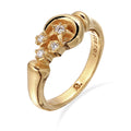 Gold Cincin Perhiasan Perak 925 Wanita Star Topaz Gold Plated