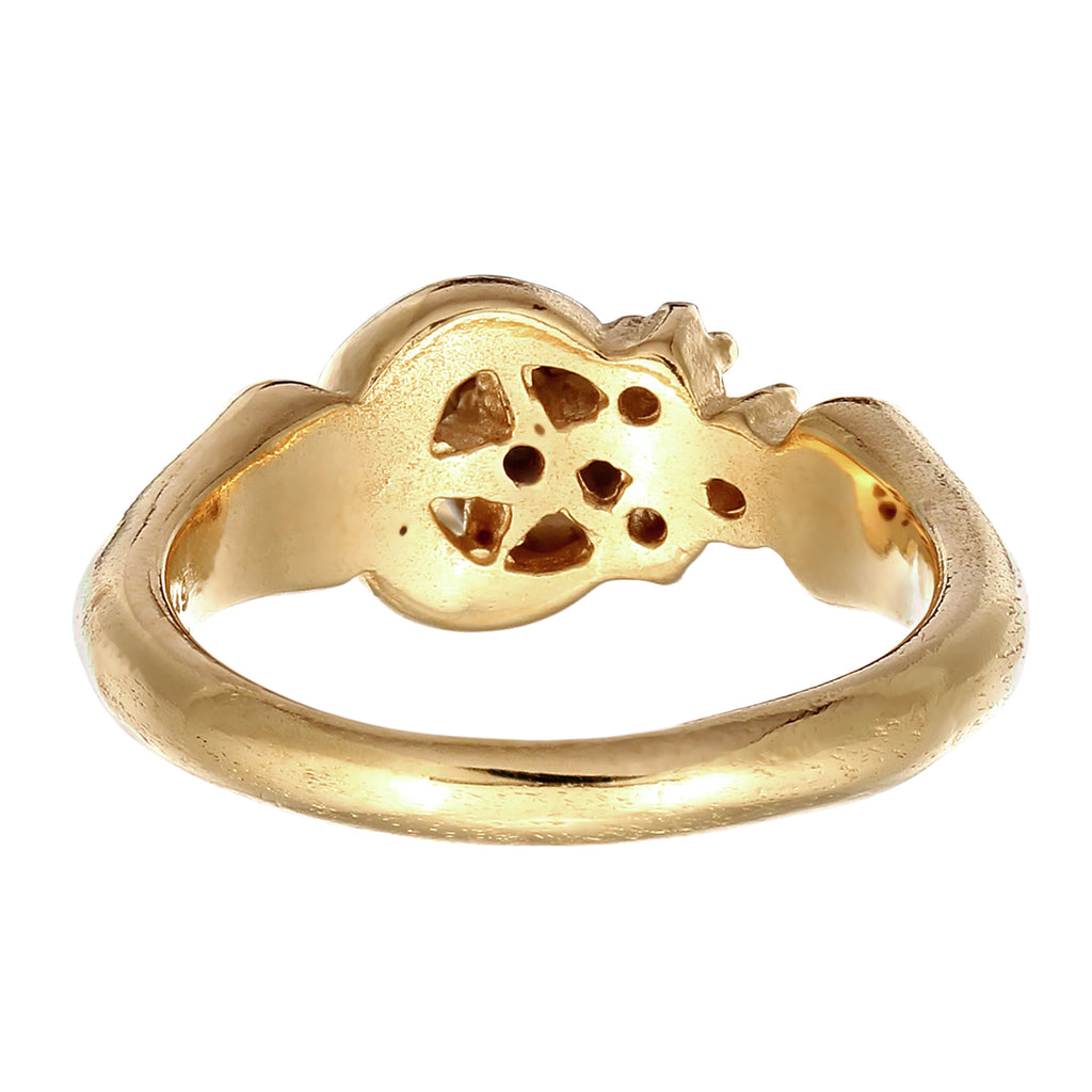 Gold Cincin Perhiasan Perak 925 Wanita Star Topaz Gold Plated