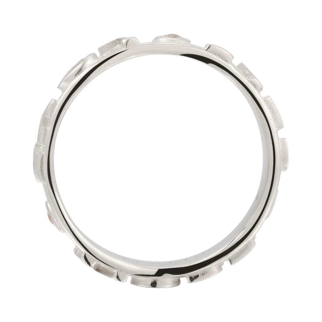 More Self Love Band Ring 925 Silver White Zirconia